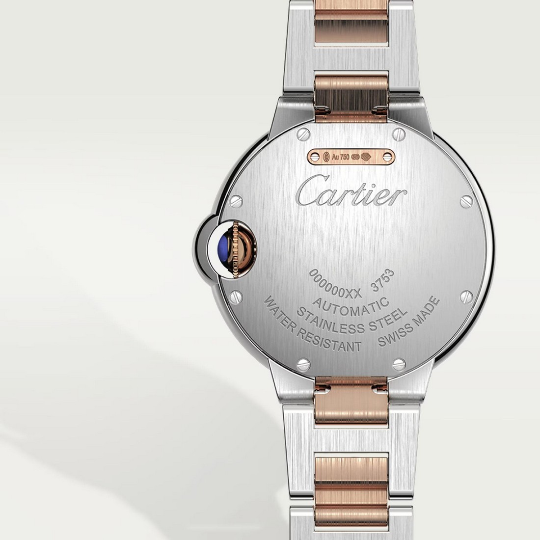 Đồng Hồ Cartier Ballon Bleu De Cartier Watch 33mm Nữ Xám Vàng Hồng